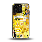 gemini aesthetic collage back phone cover | glass case for iphone 16 pro