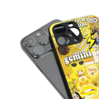 gemini aesthetic collage back phone cover | glass case for iphone 16