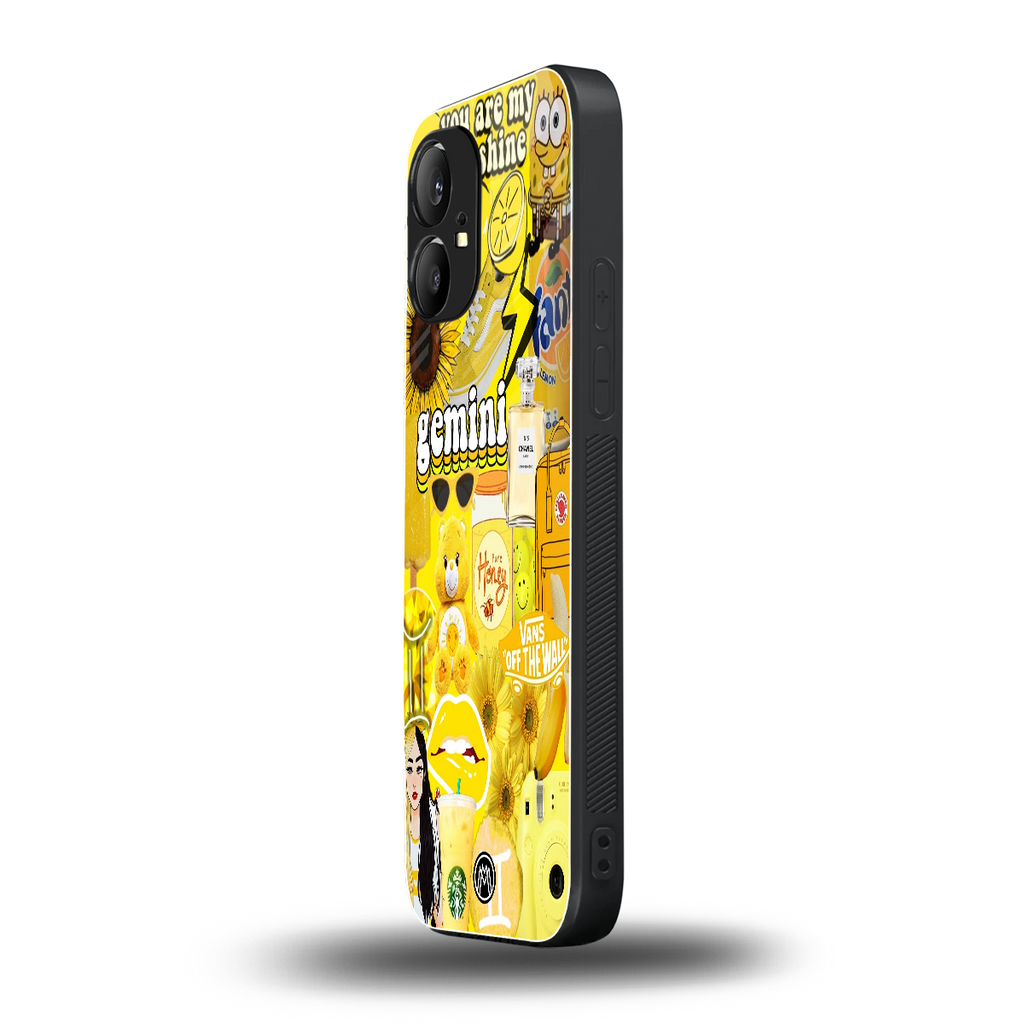 gemini aesthetic collage back phone cover | glass case for nothing phone 1