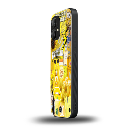 gemini aesthetic collage back phone cover | glass case for nothing phone 1