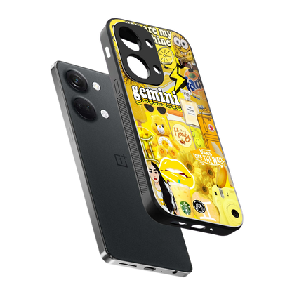 gemini aesthetic collage back phone cover | glass case for oneplus nord 3