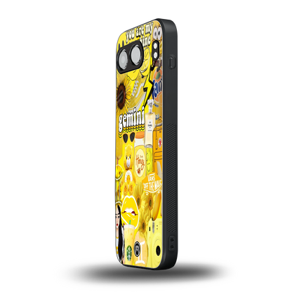 gemini aesthetic collage back phone cover | glass case for oneplus nord 4