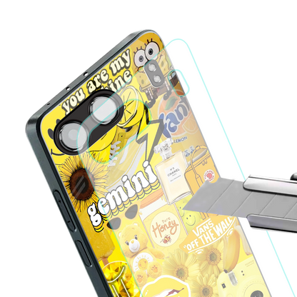 gemini aesthetic collage back phone cover | glass case for oneplus nord 4