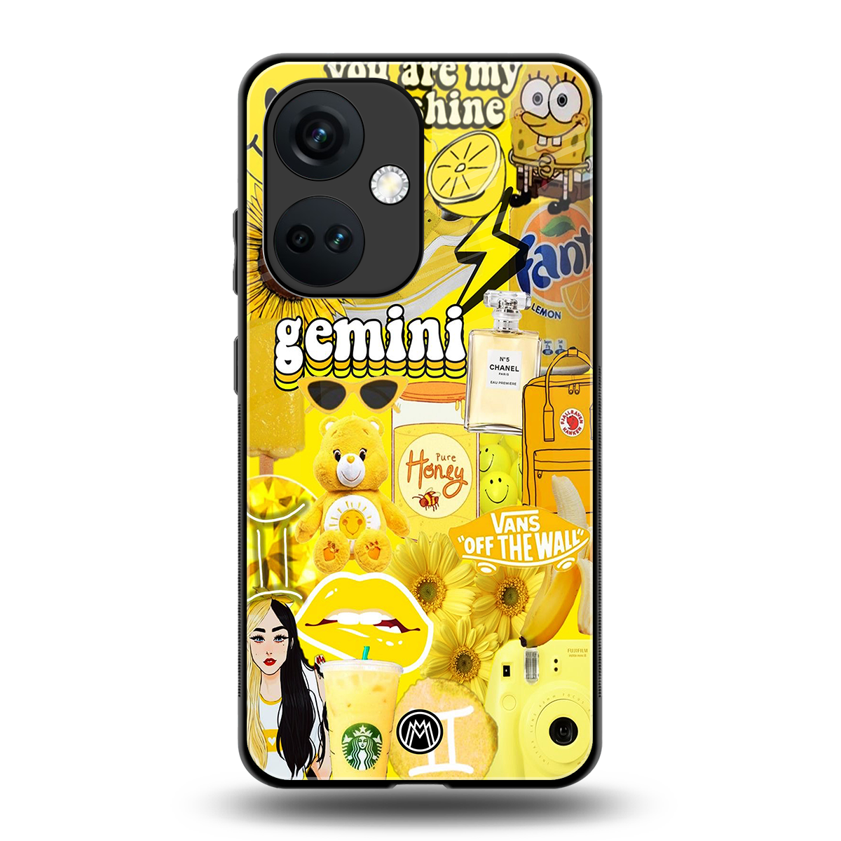 gemini aesthetic collage back phone cover | glass case for oneplus nord ce 3