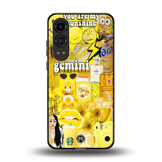 gemini aesthetic collage back phone cover | glass case for oneplus nord ce 4 lite