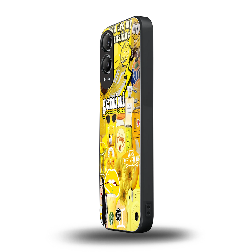 gemini aesthetic collage back phone cover | glass case for oneplus nord ce 4 lite
