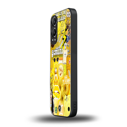 gemini aesthetic collage back phone cover | glass case for oneplus nord ce 4 lite