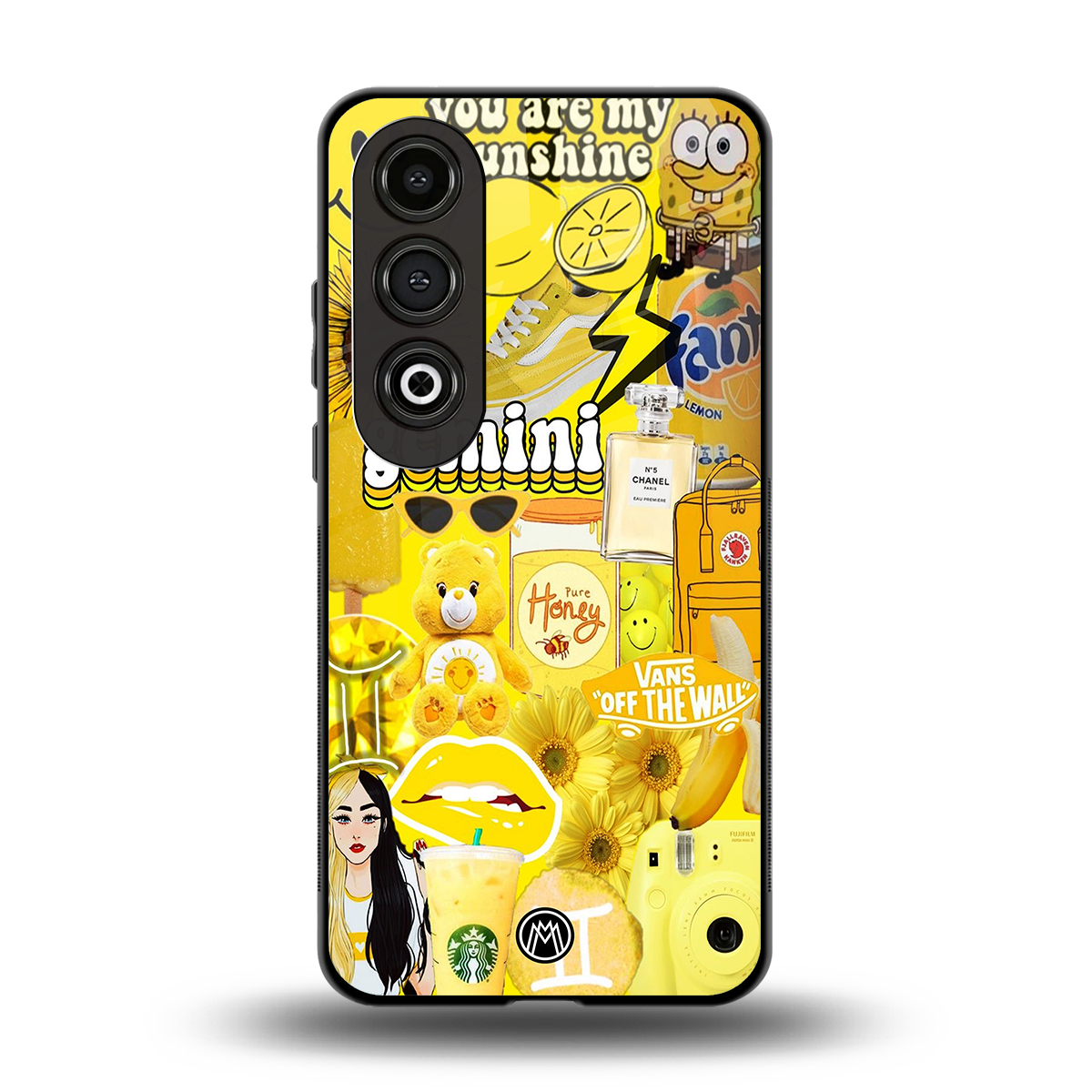 gemini aesthetic collage back phone cover | glass case for oneplus nord ce 4