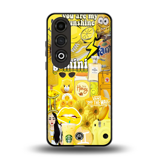 gemini aesthetic collage back phone cover | glass case for oneplus nord ce 4