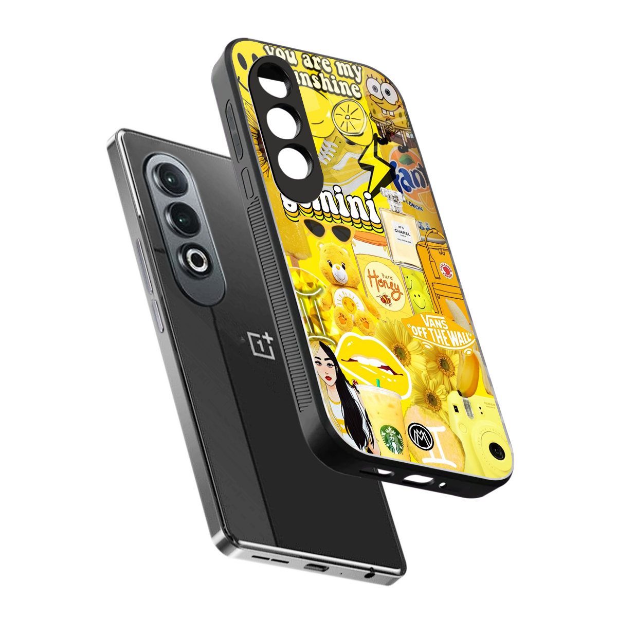 gemini aesthetic collage back phone cover | glass case for oneplus nord ce 4