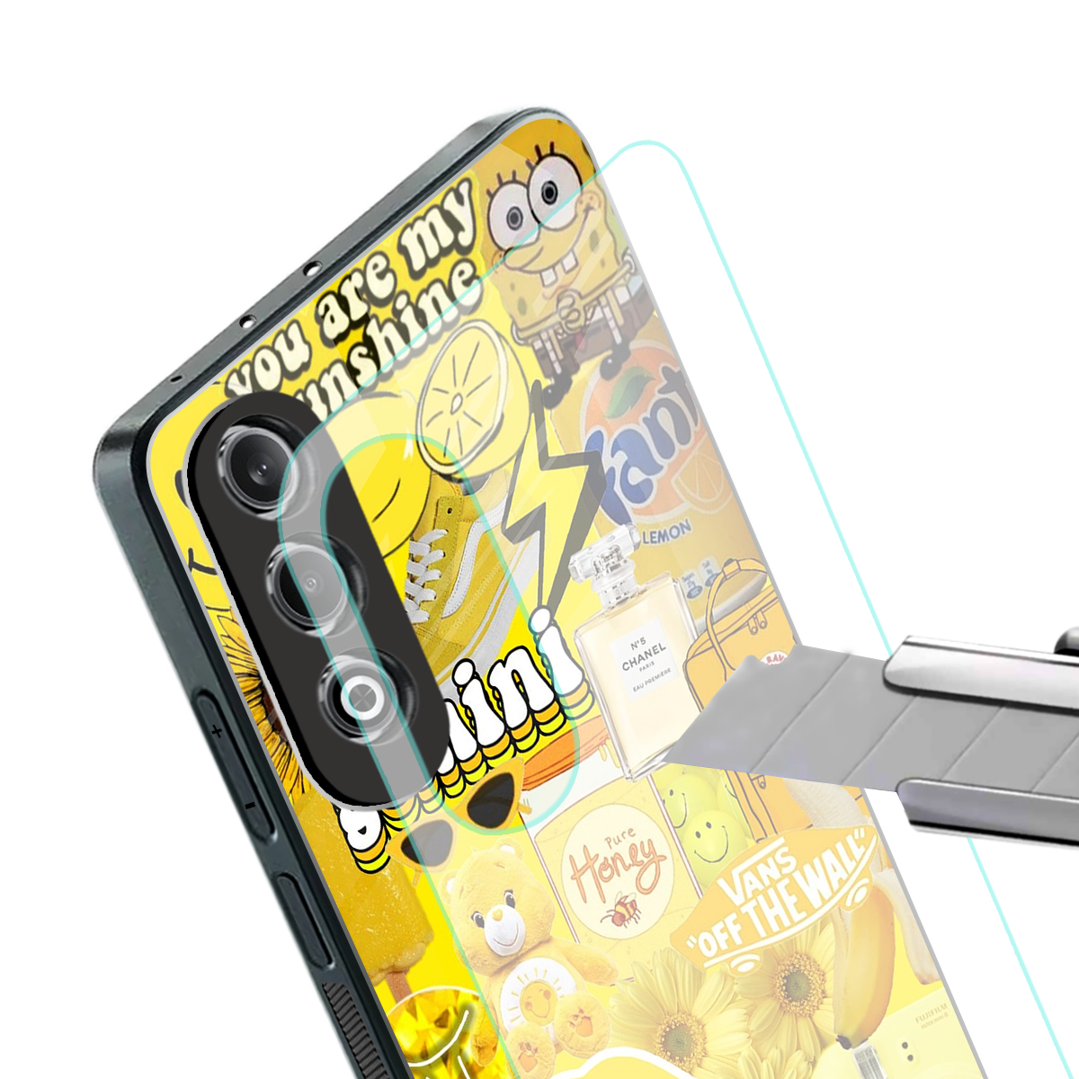 gemini aesthetic collage back phone cover | glass case for oneplus nord ce 4