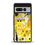 gemini aesthetic collage back phone cover | glass case for google pixel 7 pro