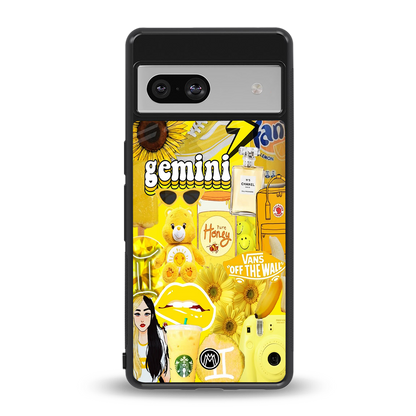 gemini aesthetic collage back phone cover | glass case for Google Pixel 7