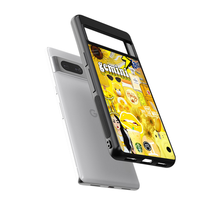 gemini aesthetic collage back phone cover | glass case for Google Pixel 7