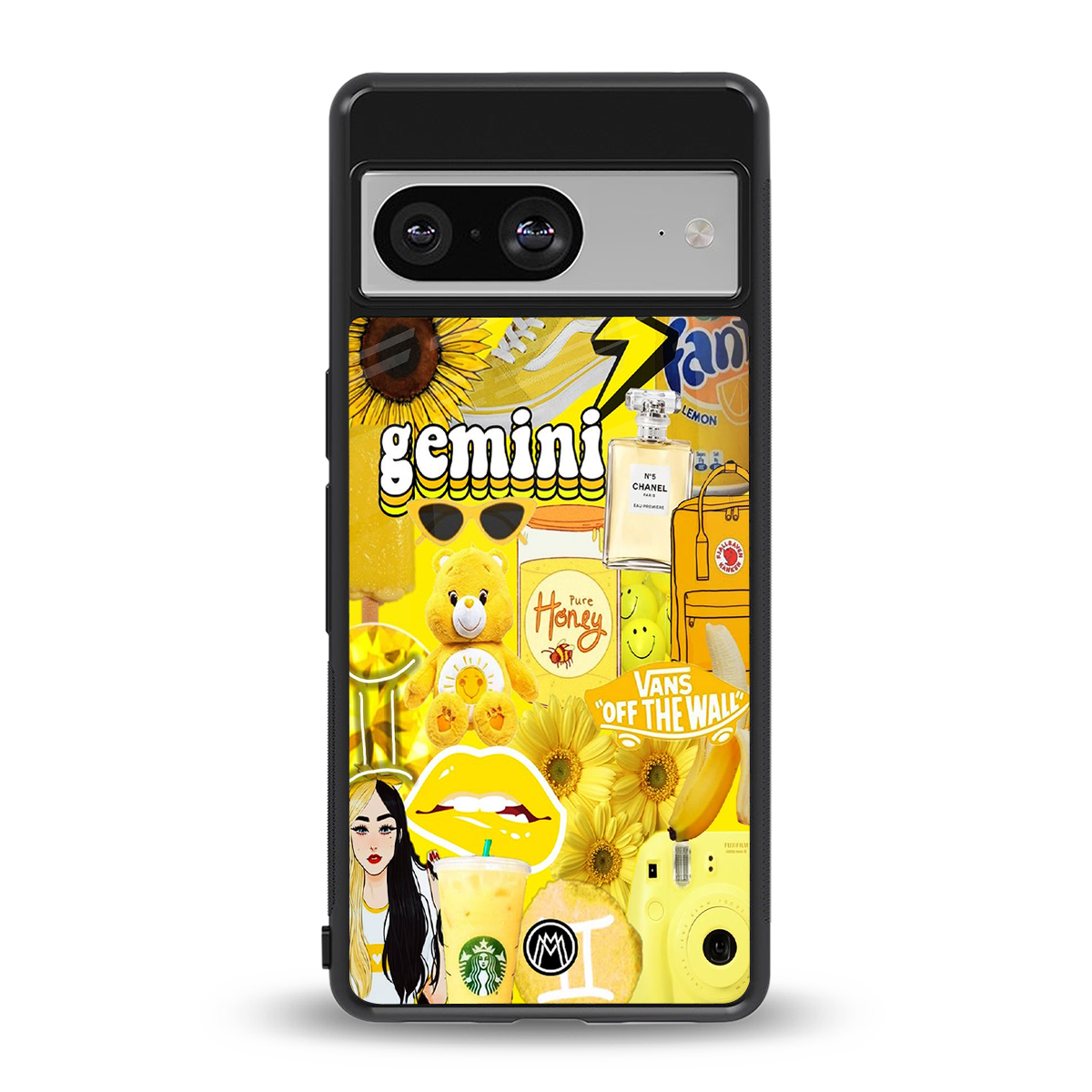 gemini aesthetic collage back phone cover | glass case for Google Pixel 8