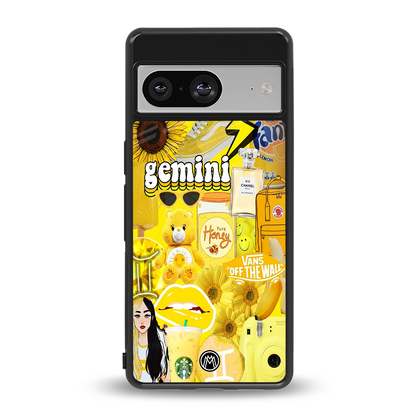 gemini aesthetic collage back phone cover | glass case for Google Pixel 8