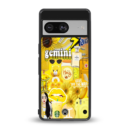 gemini aesthetic collage back phone cover | glass case for Google Pixel 8