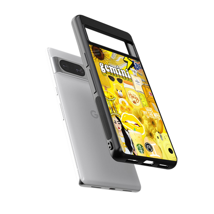 gemini aesthetic collage back phone cover | glass case for Google Pixel 8