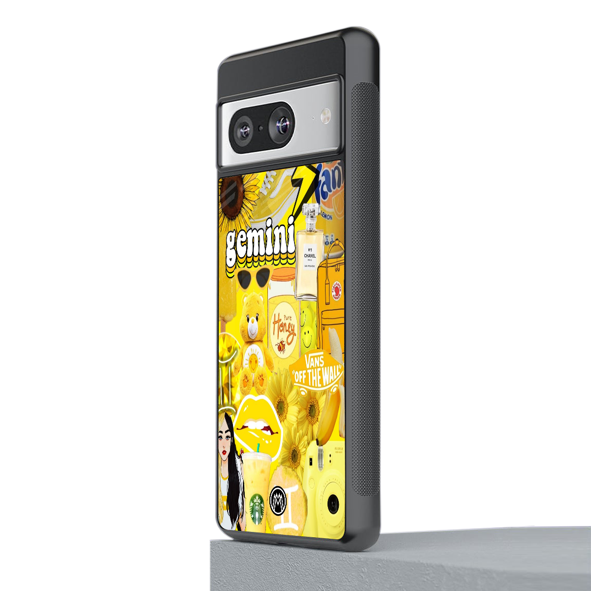 gemini aesthetic collage back phone cover | glass case for Google Pixel 8