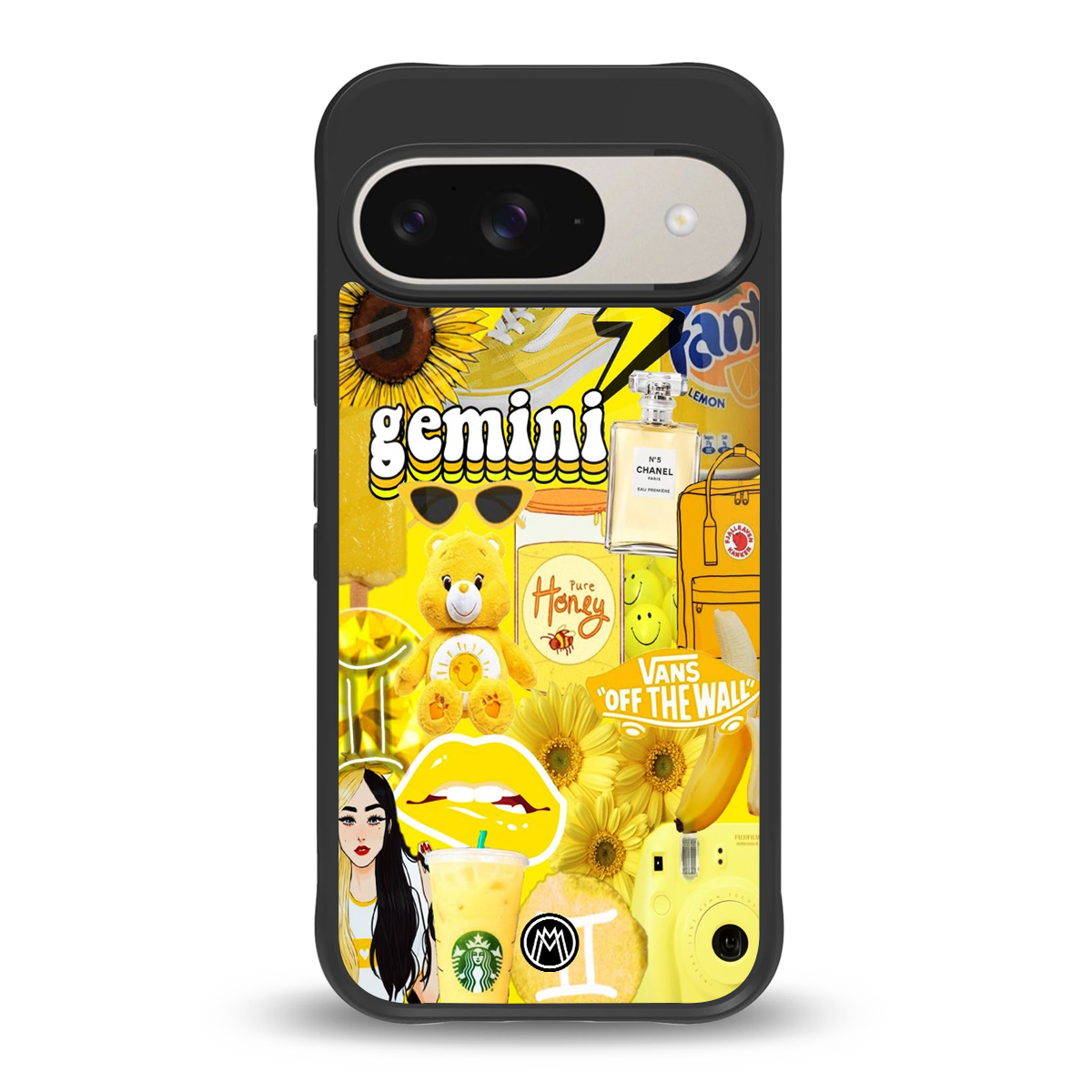 gemini aesthetic collage back phone cover | glass case for google pixel 9