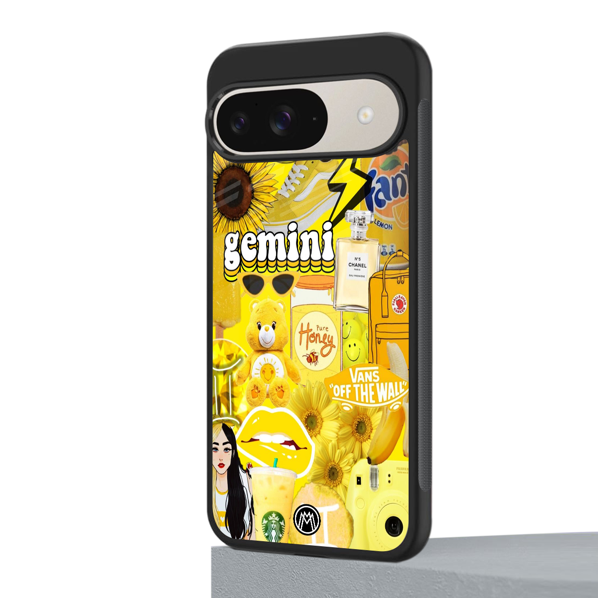 gemini aesthetic collage back phone cover | glass case for google pixel 9