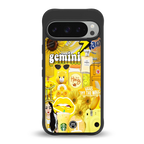 gemini aesthetic collage back phone cover | glass case for google pixel 9 pro