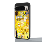 gemini aesthetic collage back phone cover | glass case for google pixel 9 pro