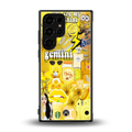 gemini aesthetic collage back phone cover | glass case for samsung galaxy s23 ultra
