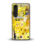 gemini aesthetic collage back phone cover | glass case for samsung galaxy s24 fe