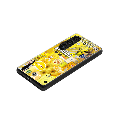 gemini aesthetic collage back phone cover | glass case for samsung galaxy s24 fe