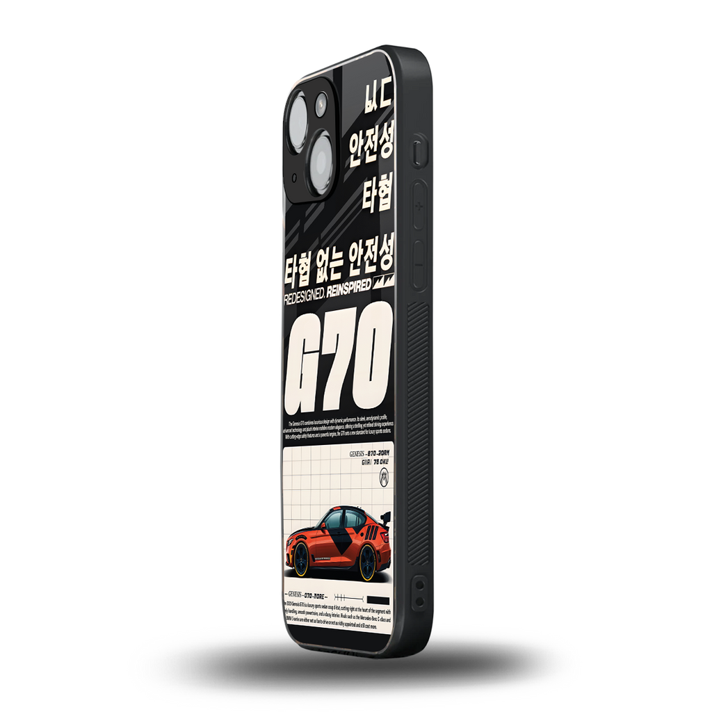 genesis g70 back phone cover | glass case for iphone 13 mini