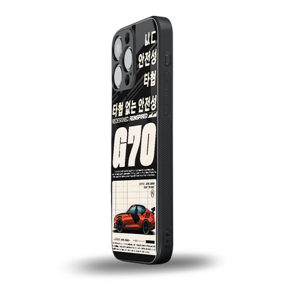 genesis g70 back phone cover | glass case for iphone 14 pro max