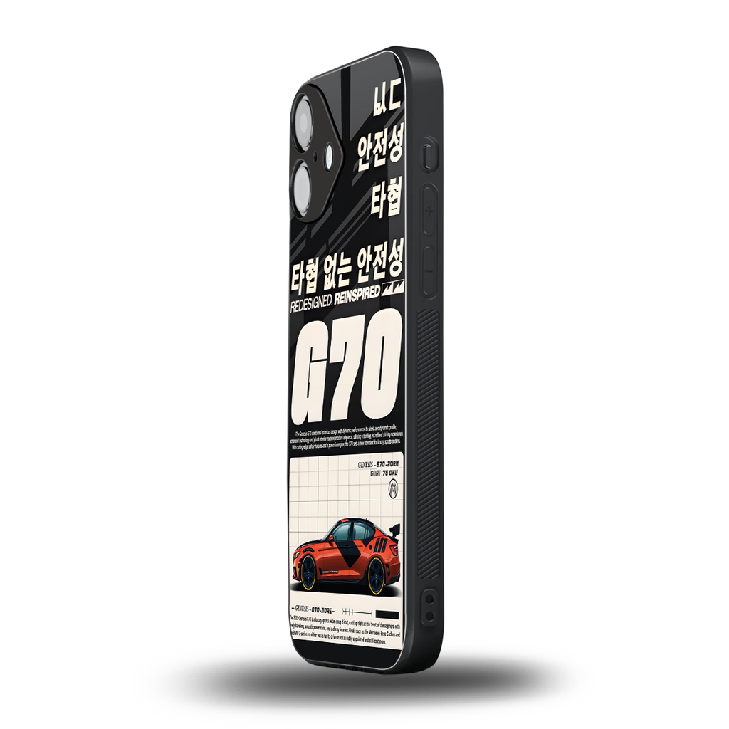genesis g70 back phone cover | glass case for iphone 16 plus