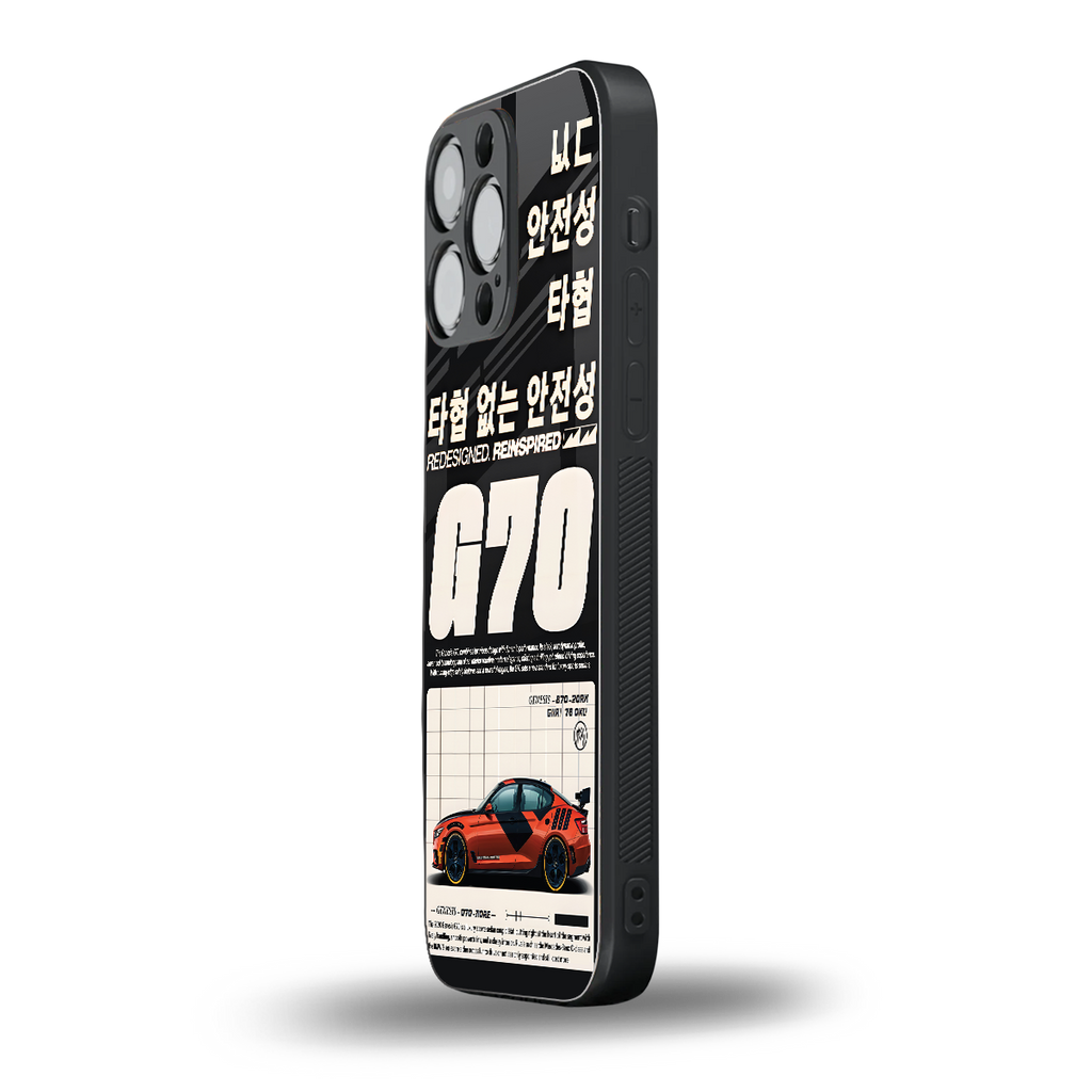 genesis g70 back phone cover | glass case for iphone 16 pro max