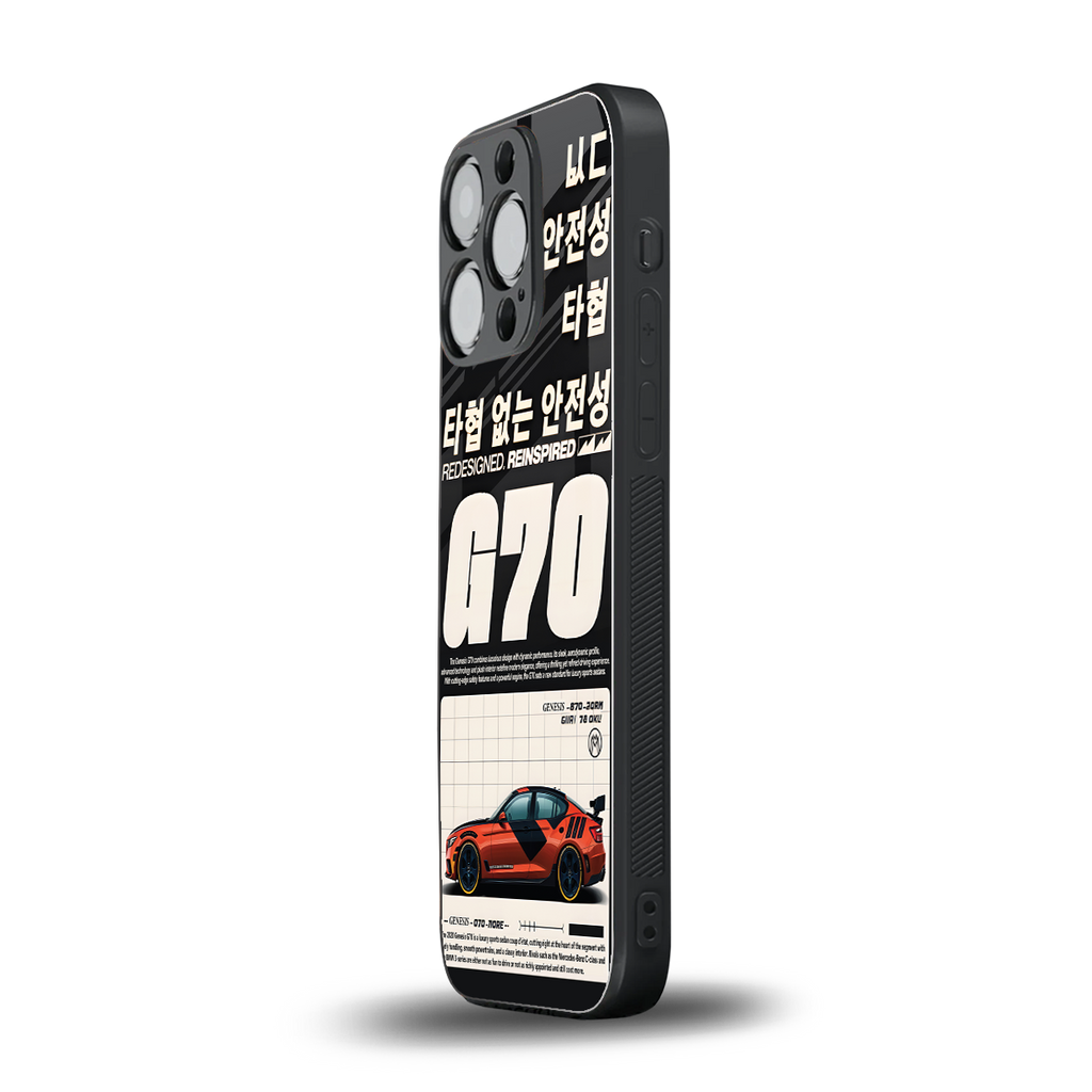 genesis g70 back phone cover | glass case for iphone 16 pro