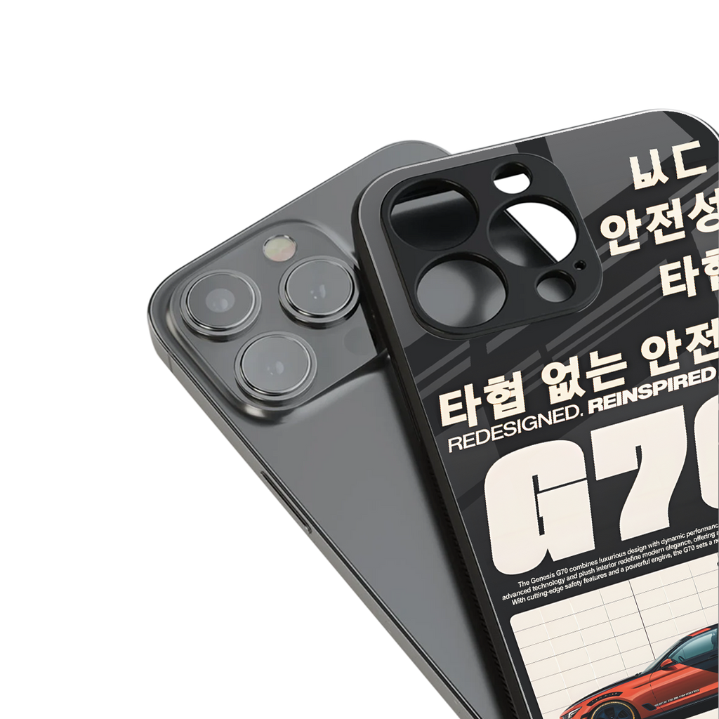 genesis g70 back phone cover | glass case for iphone 15