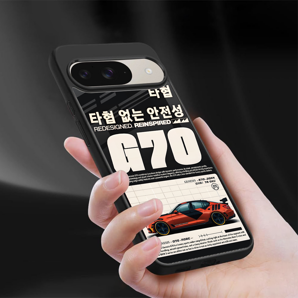 genesis g70 back phone cover | glass case for google pixel 9
