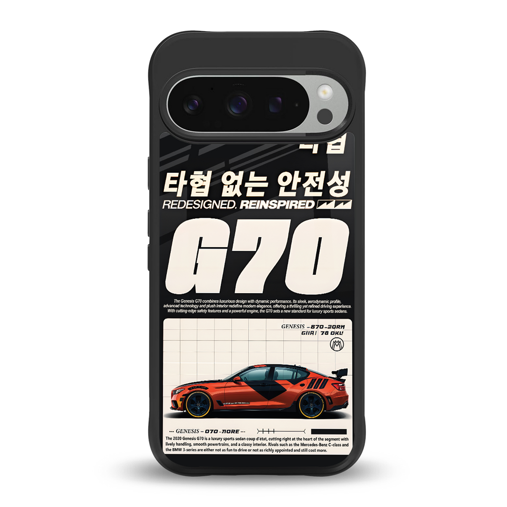 genesis g70 back phone cover | glass case for google pixel 9 pro xl
