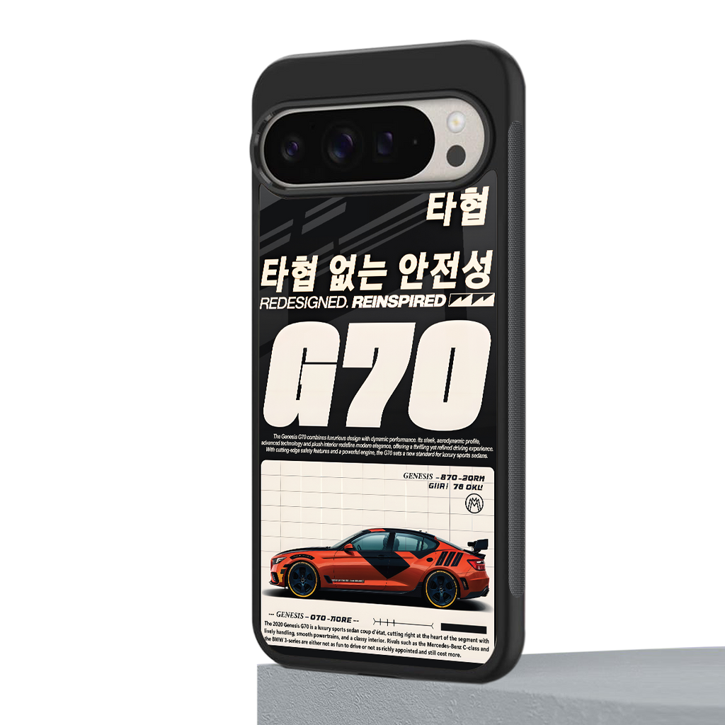 genesis g70 back phone cover | glass case for google pixel 9 pro xl
