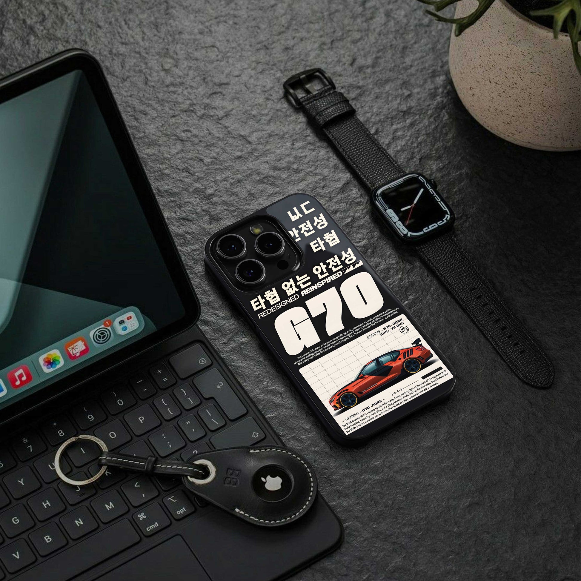 genesis g70 back phone cover | glass case for iphone 14 pro max