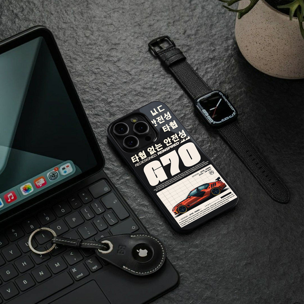 genesis g70 back phone cover | glass case for iphone 16 plus