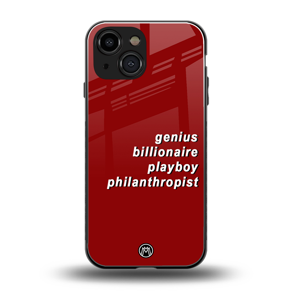 genius billionaire playboy philantrophist back phone cover | glass case for iphone 13 mini