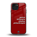 genius billionaire playboy philantrophist back phone cover | glass case for iphone 13 mini