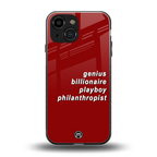 genius billionaire playboy philantrophist back phone cover | glass case for iphone 13 mini