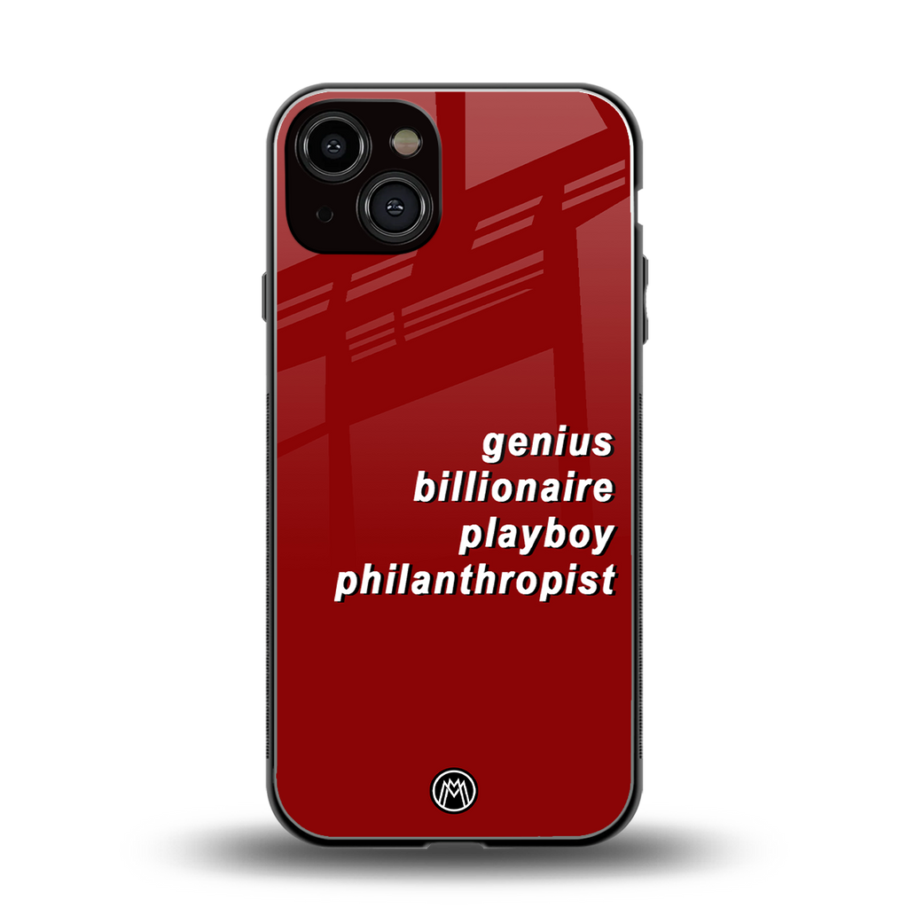 genius billionaire playboy philantrophist back phone cover | glass case for iphone 13