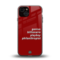 genius billionaire playboy philantrophist back phone cover | glass case for iphone 13