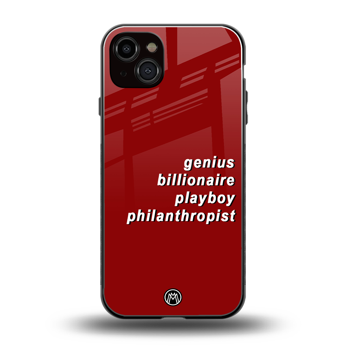 genius billionaire playboy philantrophist back phone cover | glass case for iphone 15 plus