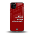 genius billionaire playboy philantrophist back phone cover | glass case for iphone 14 plus