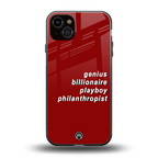 genius billionaire playboy philantrophist back phone cover | glass case for iphone 14 plus