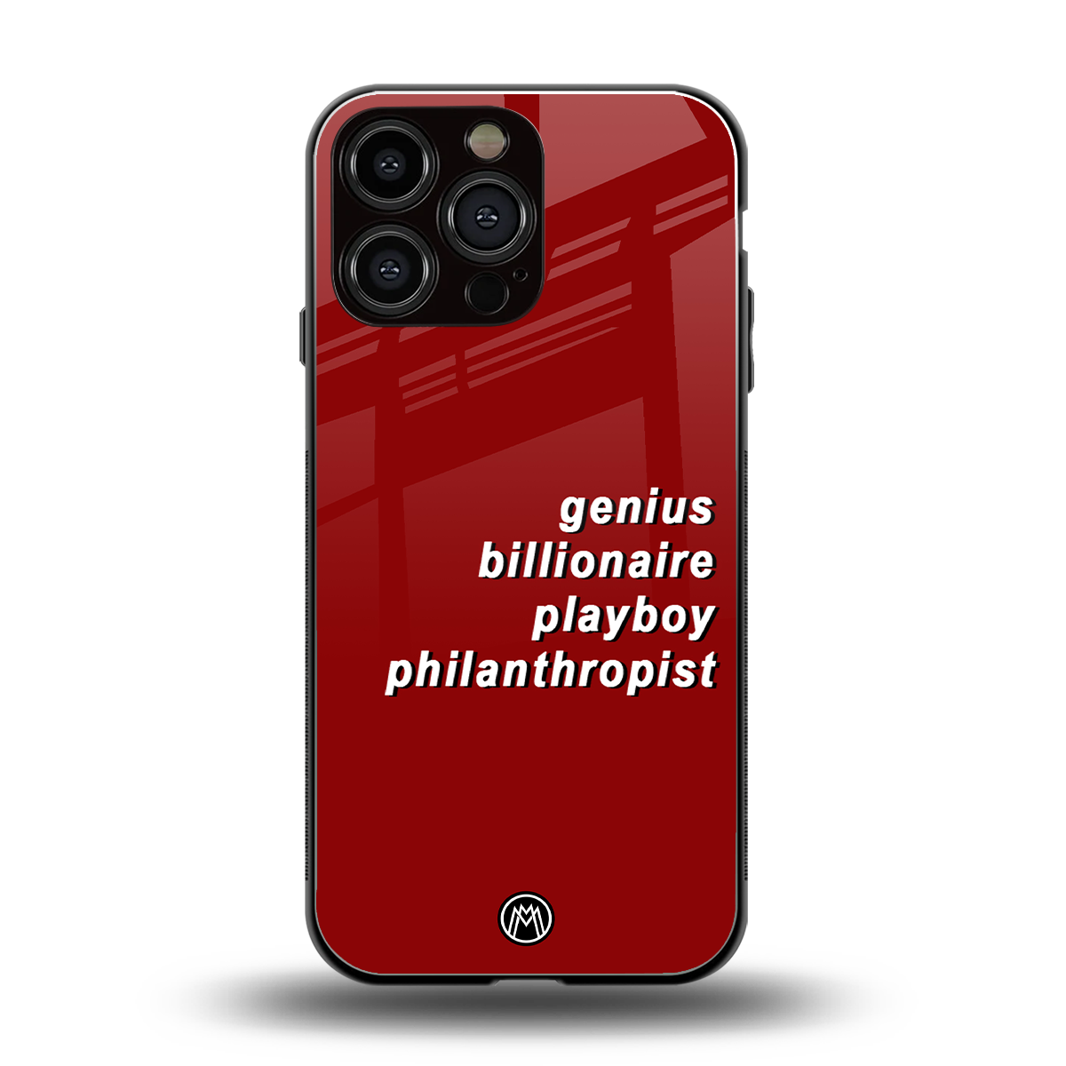 genius billionaire playboy philantrophist back phone cover | glass case for iphone 15 pro max